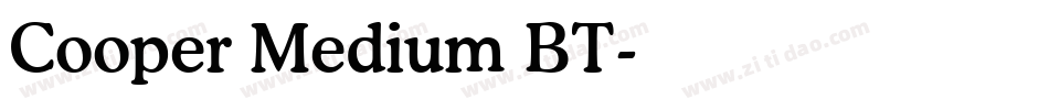 Cooper Medium BT字体转换